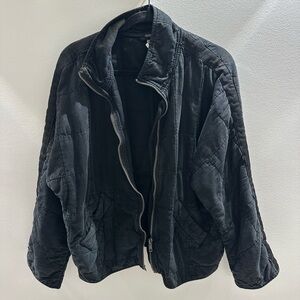 Free People Black Quilted Jacket